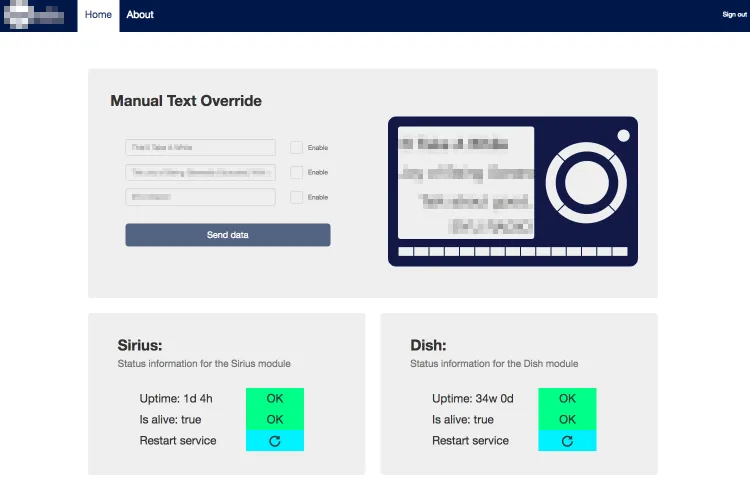 Radio Management Page